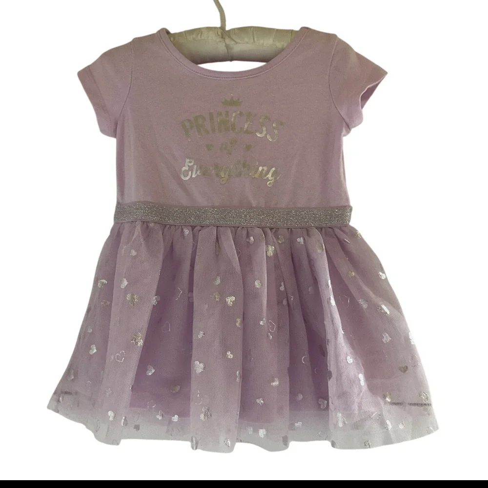 The Children’s Place Toddler Girls Princess  Tulle Dress Pink 12- 18M